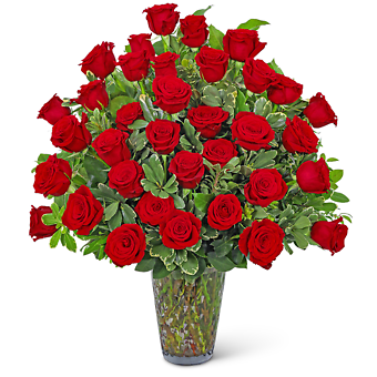 Three Dozen Elegant Red Roses