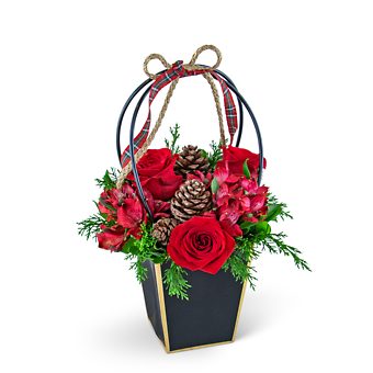 Piney Rose Holiday Tote